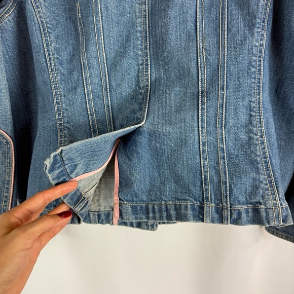 Venezia Blue Denim Jacket with Pink Buttons Vintage 90’s - Picture 13 of 14